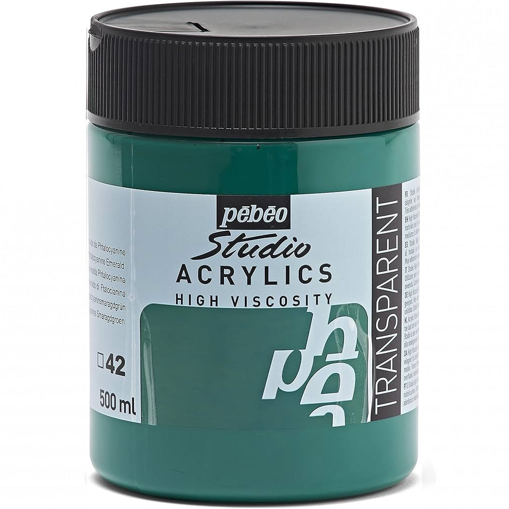 Pebeo Acrylic Studio 500ml Phthocyanine Green 42