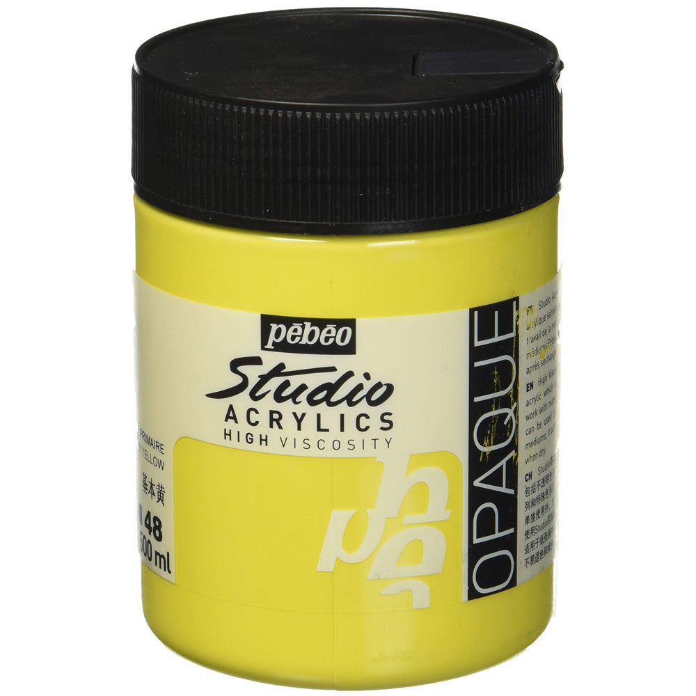 Pebeo Acrylic Studio 500ml Primary Yellow 48