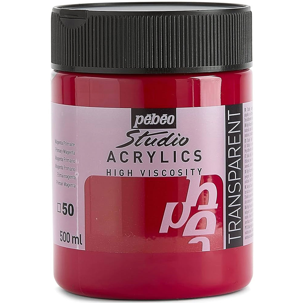 Pebeo Acrylic Studio 500ml Primary Magenta 50