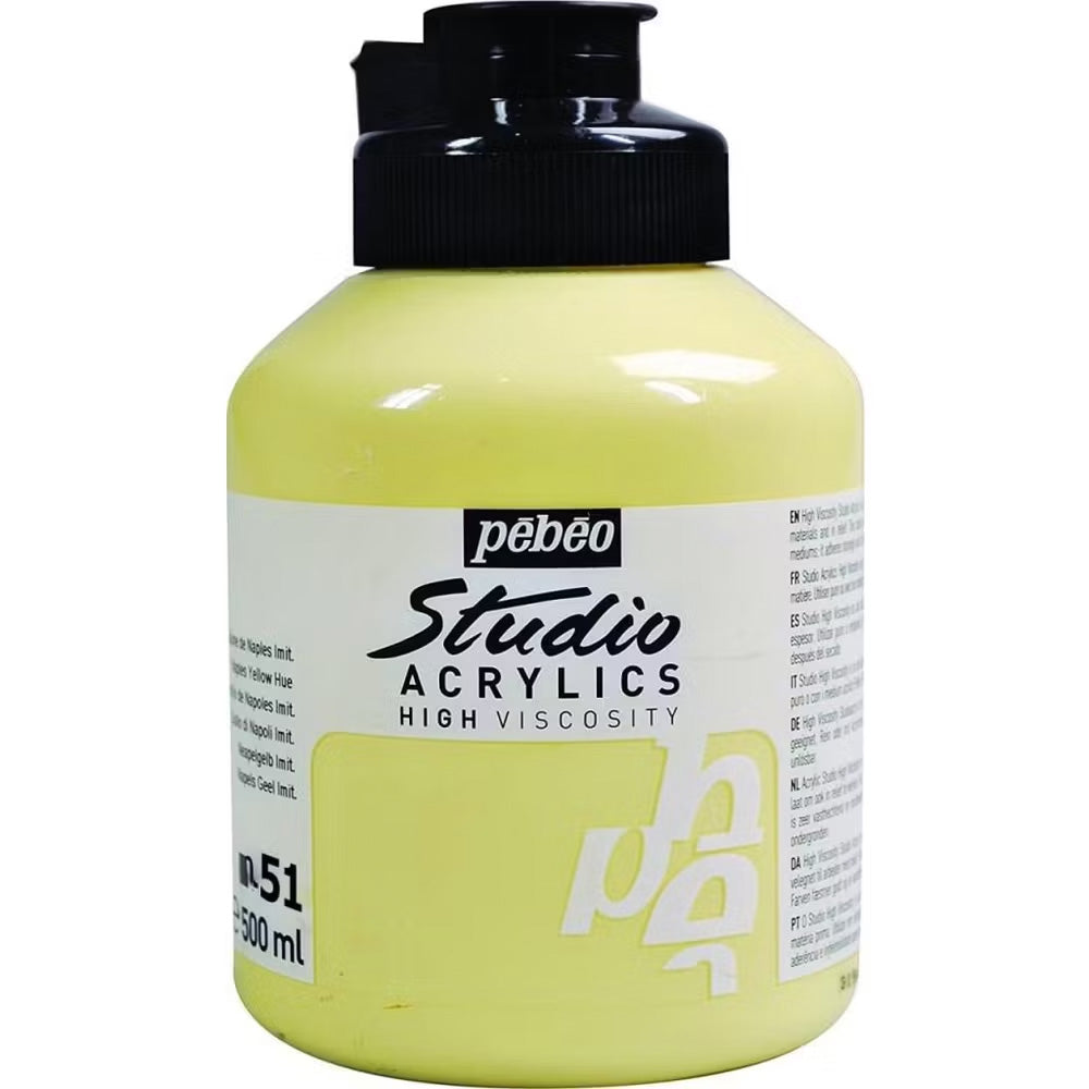 Pebeo Acrylic Studio 500ml Bright Yellow 51