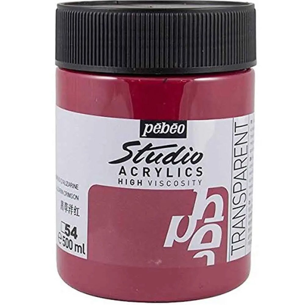 Pebeo Acrylic Studio 500ml Alizarin Crimson 54
