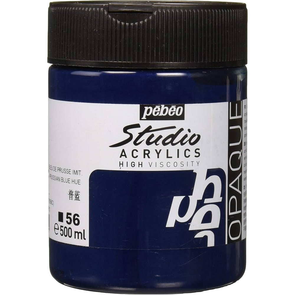 Pebeo Acrylic Studio 500ml Prussian Blue 56