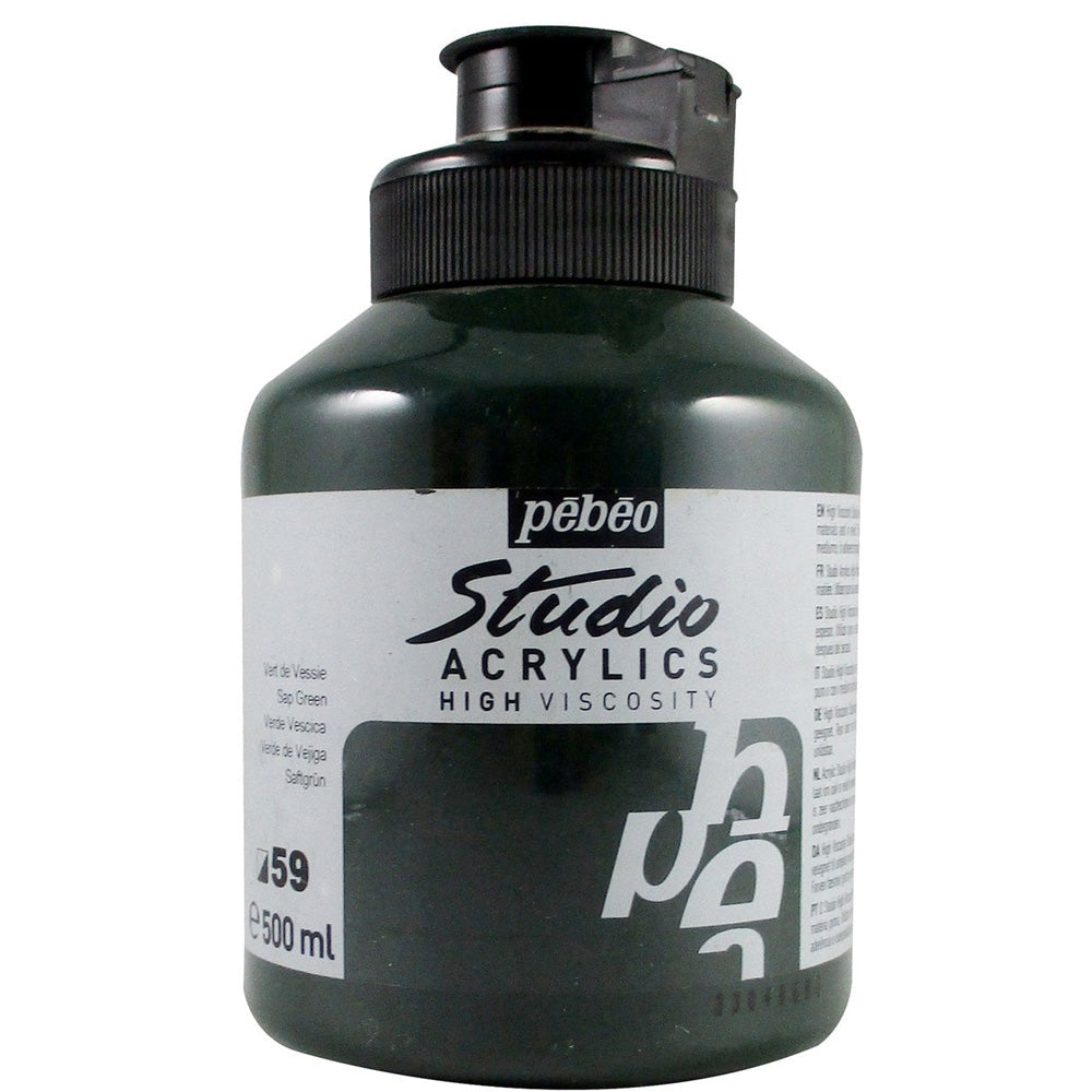 Pebeo Acrylic Studio 500ml Sap Green 59