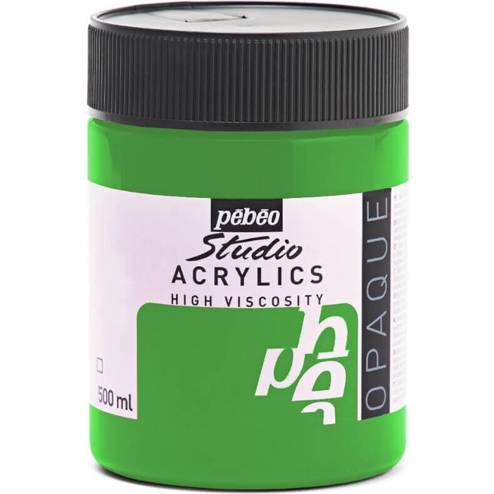 Pebeo Acrylic Studio 500ml Chrome Green 60