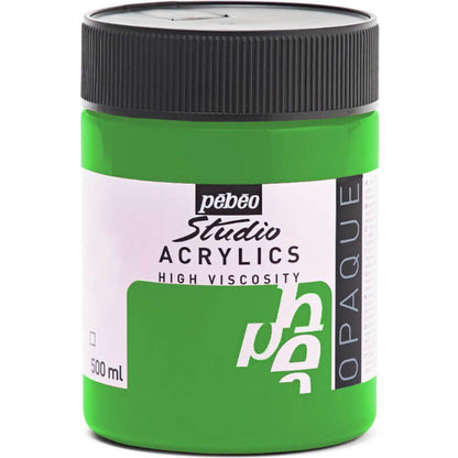 Pebeo Acrylic Studio 500ml Chrome Green 60