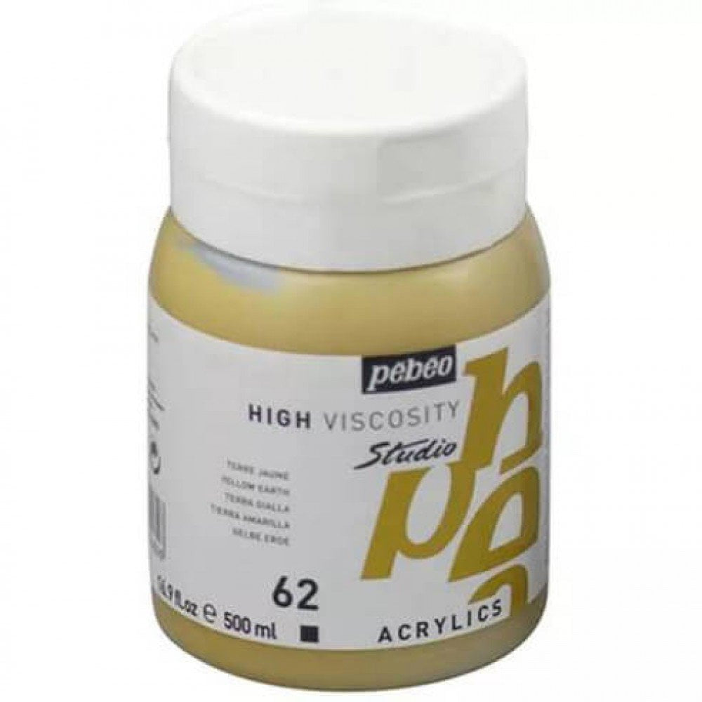 Pebeo Acrylic Studio 500ml Yellow Earth 62