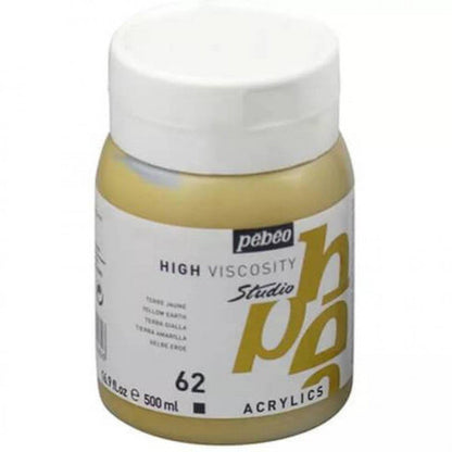 Pebeo Acrylic Studio 500ml Yellow Earth 62