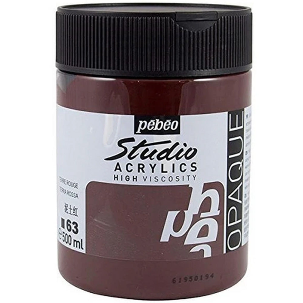 Pebeo Acrylic Studio 500ml Terra Rossa 63