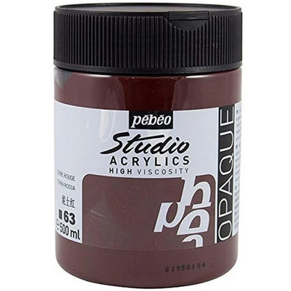 Pebeo Acrylic Studio 500ml Terra Rossa 63