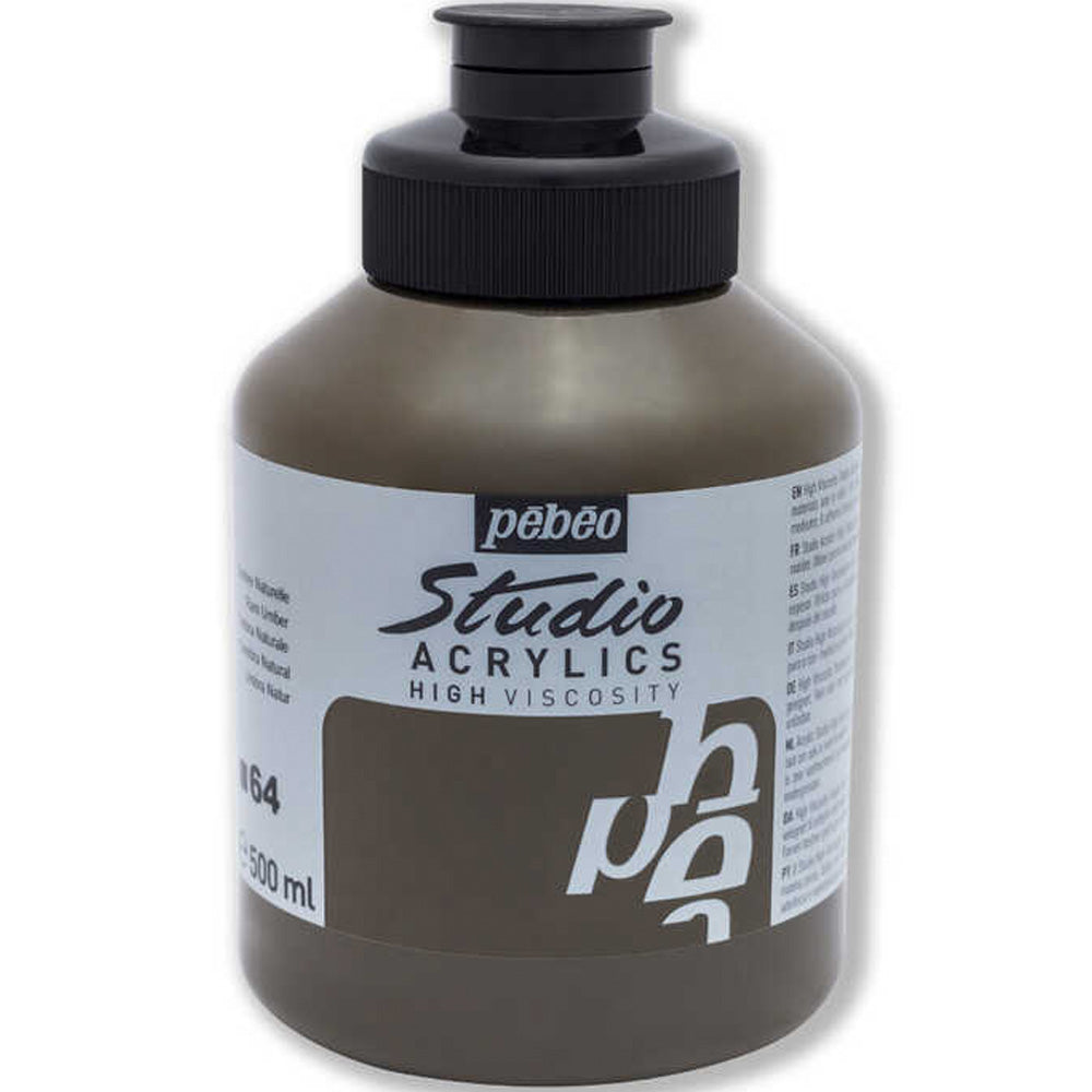 Pebeo Acrylic Studio 500ml Raw Umber 64