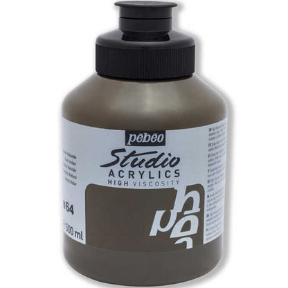 Pebeo Acrylic Studio 500ml Raw Umber 64