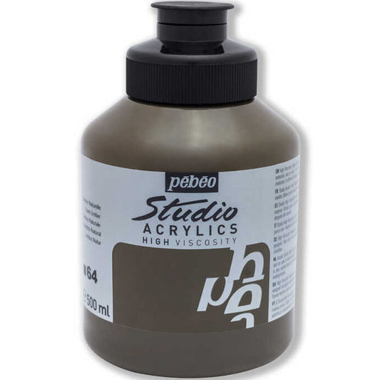 Pebeo Acrylic Studio 500ml Raw Umber 64