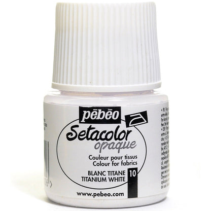 Pebeo Setacolor Opaque (Opak) 45ml Titanium White 10