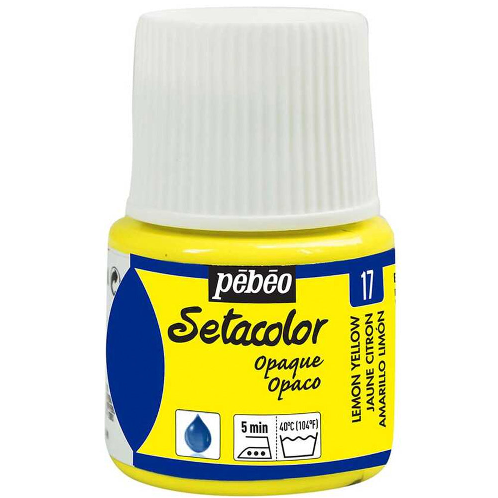 Pebeo Setacolor Opaque (Opak) 45ml Lemon Yellow 17