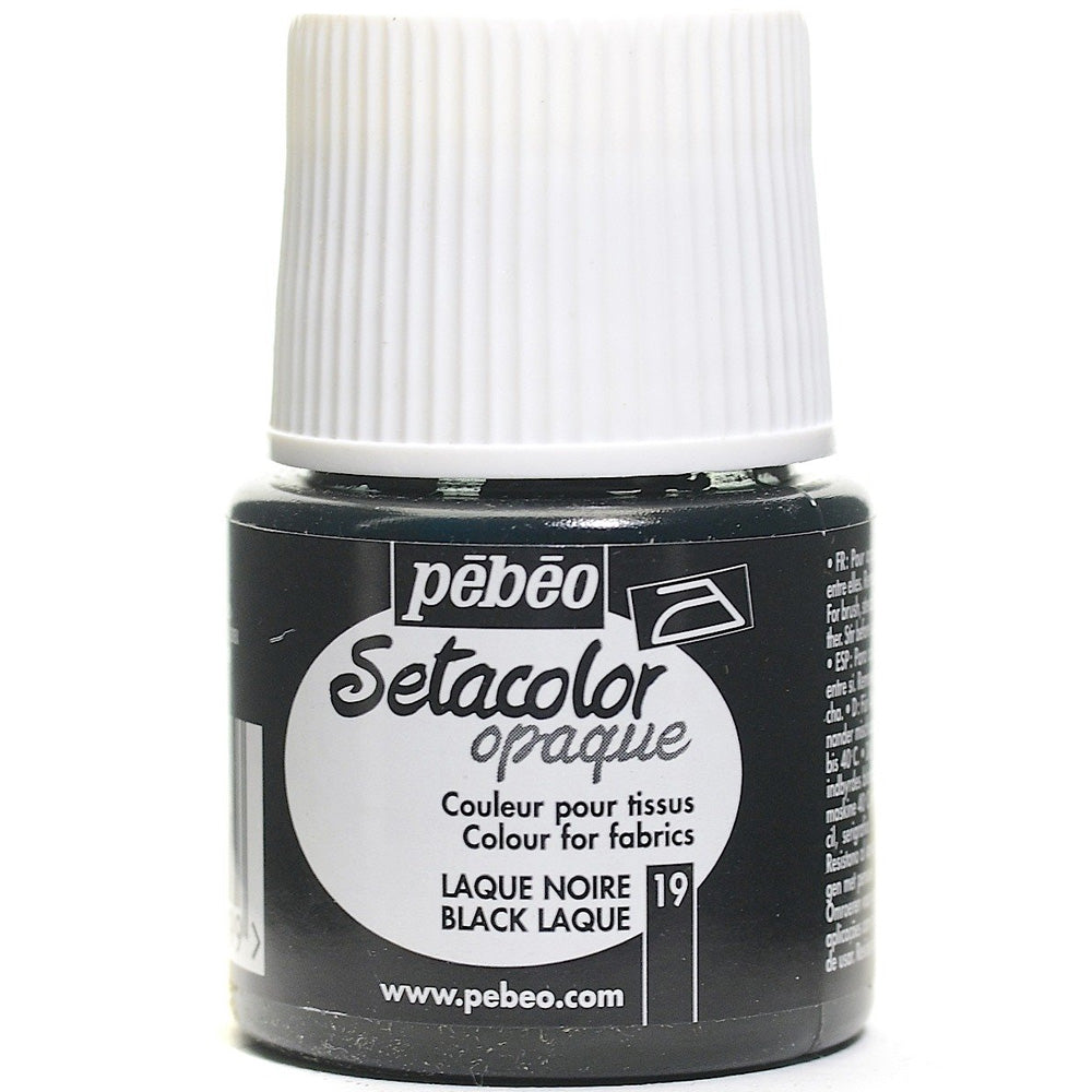 Pebeo Setacolor Opaque (Opak) 45ml Black Lake 19