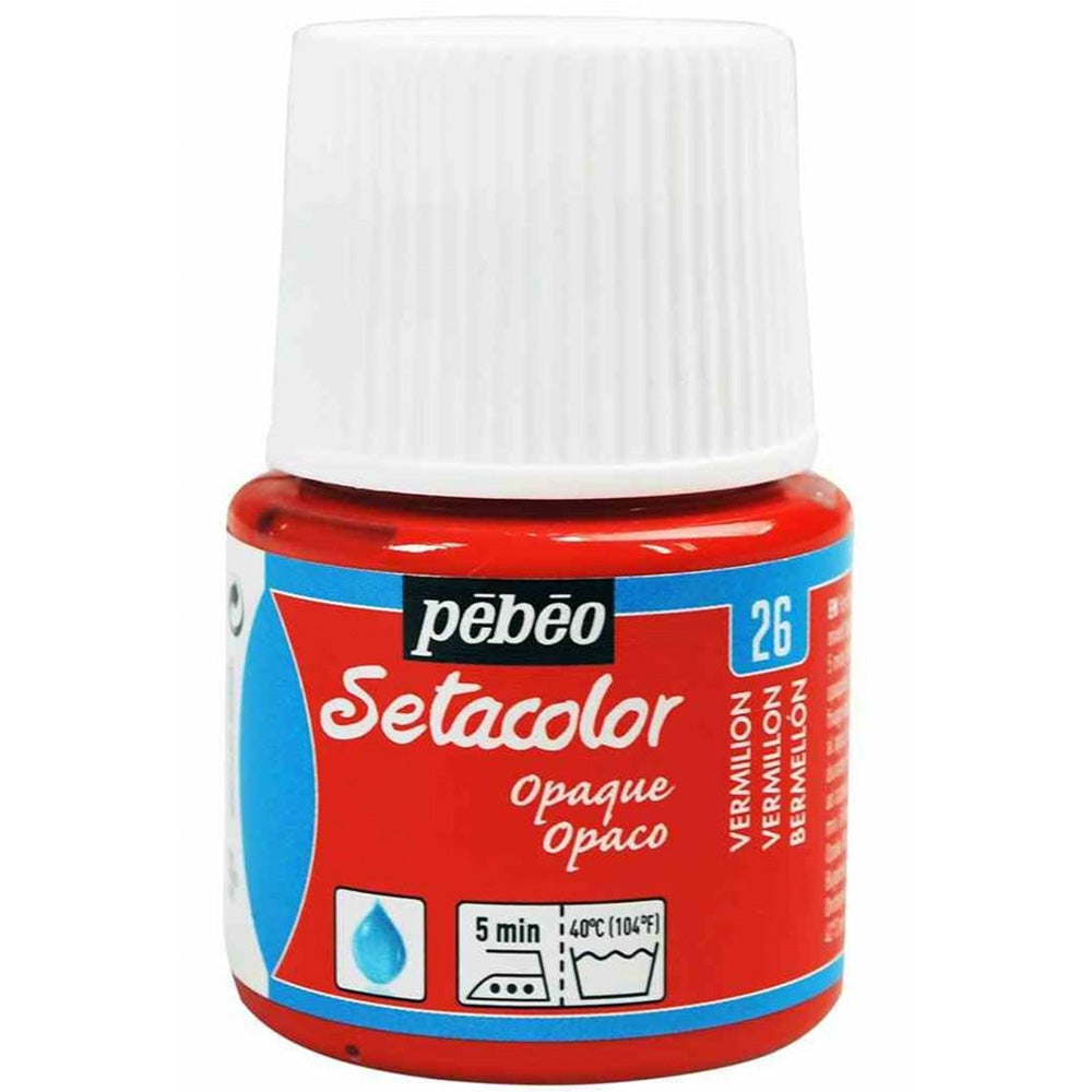 Pebeo Setacolor Opaque (Opak) 45ml Vermilion 26