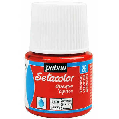 Pebeo Setacolor Opaque (Opak) 45ml Vermilion 26