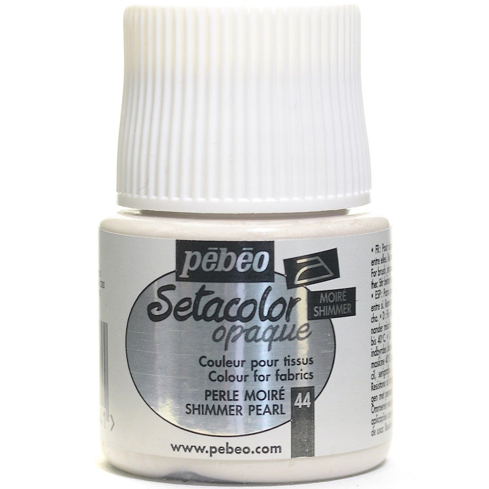 Pebeo Setacolor Shimmer Opaque 45ml Pearl 44