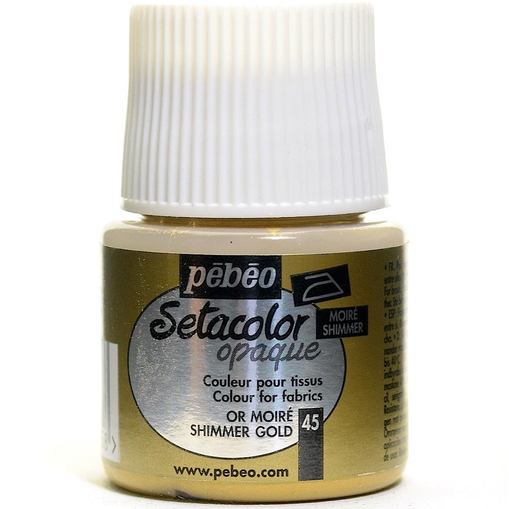 Pebeo Setacolor Shimmer Opaque (Metalik) 45ml Gold 45