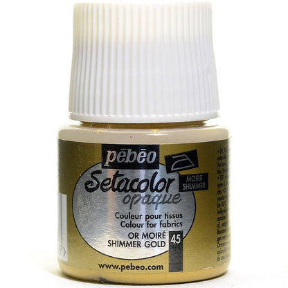 Pebeo Setacolor Shimmer Opaque (Metalik) 45ml Gold 45