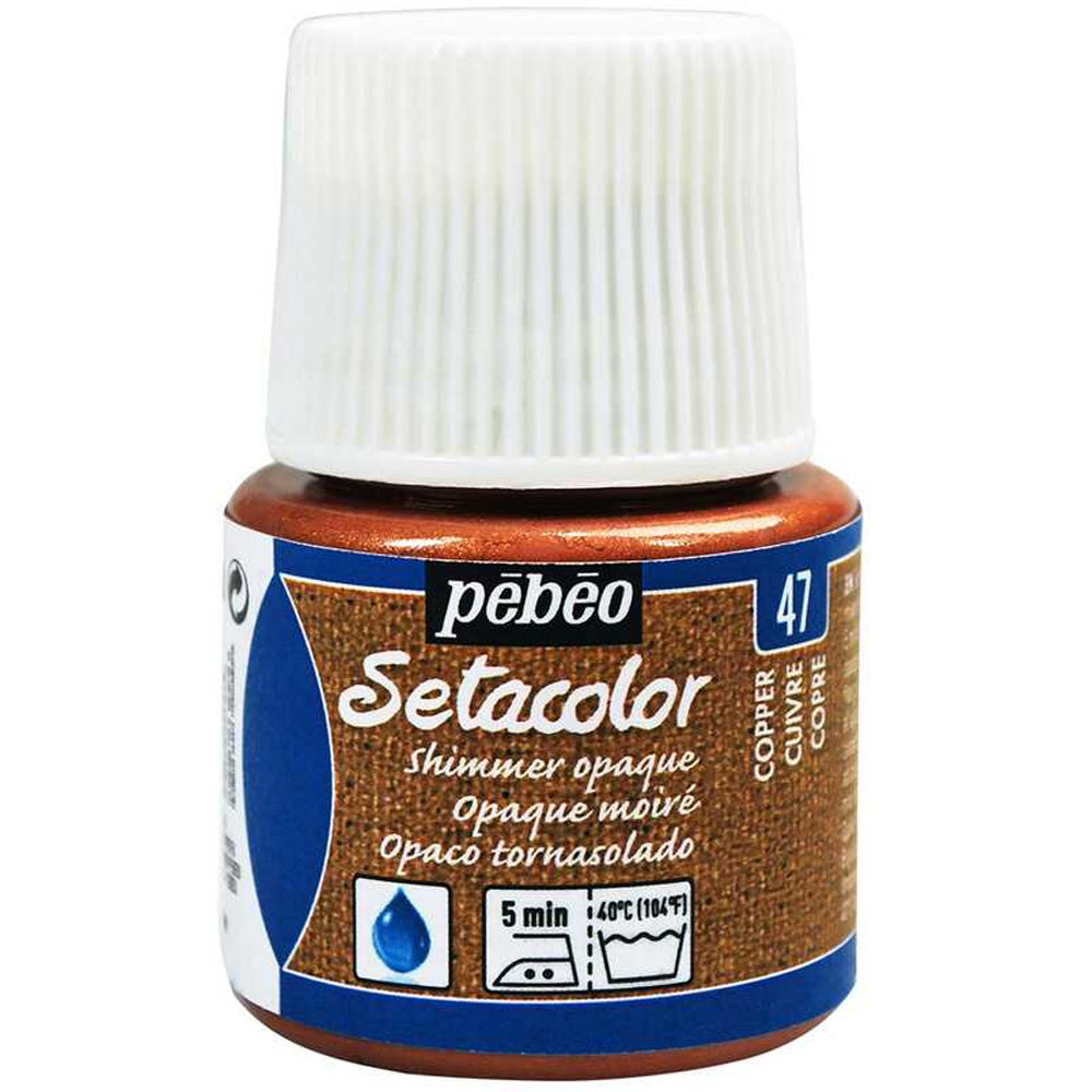 Pebeo Setacolor Shimmer Opaque (Metalik) 45ml Copper 47
