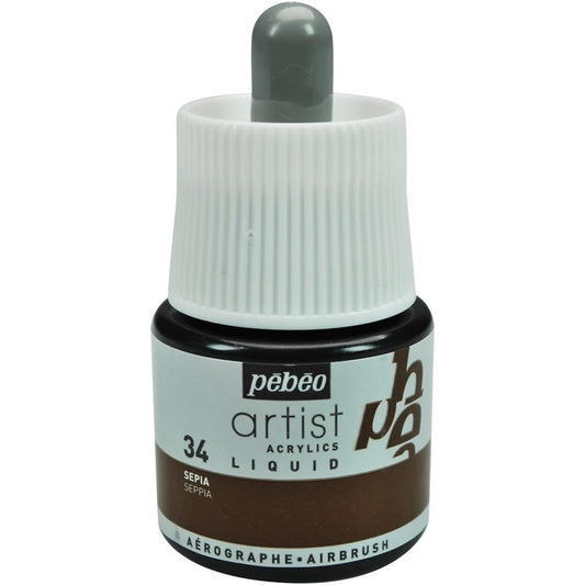 Pebeo Artist Acrylics Liquid Ink Sıvı Akrilik Mürekkep Sepia 45ml