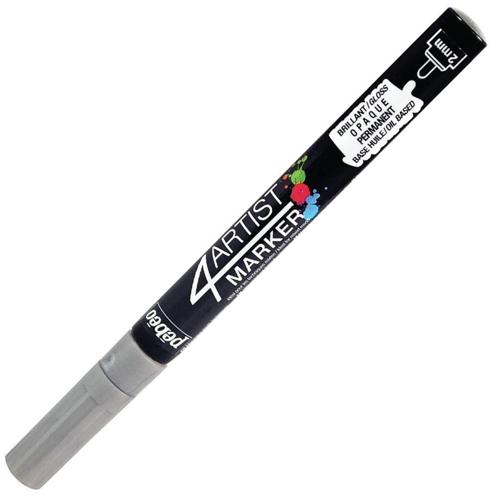Pebeo 4Artist Oil Marker Yağlı Boya Kalemi 2mm Yuvarlak Uç Silver