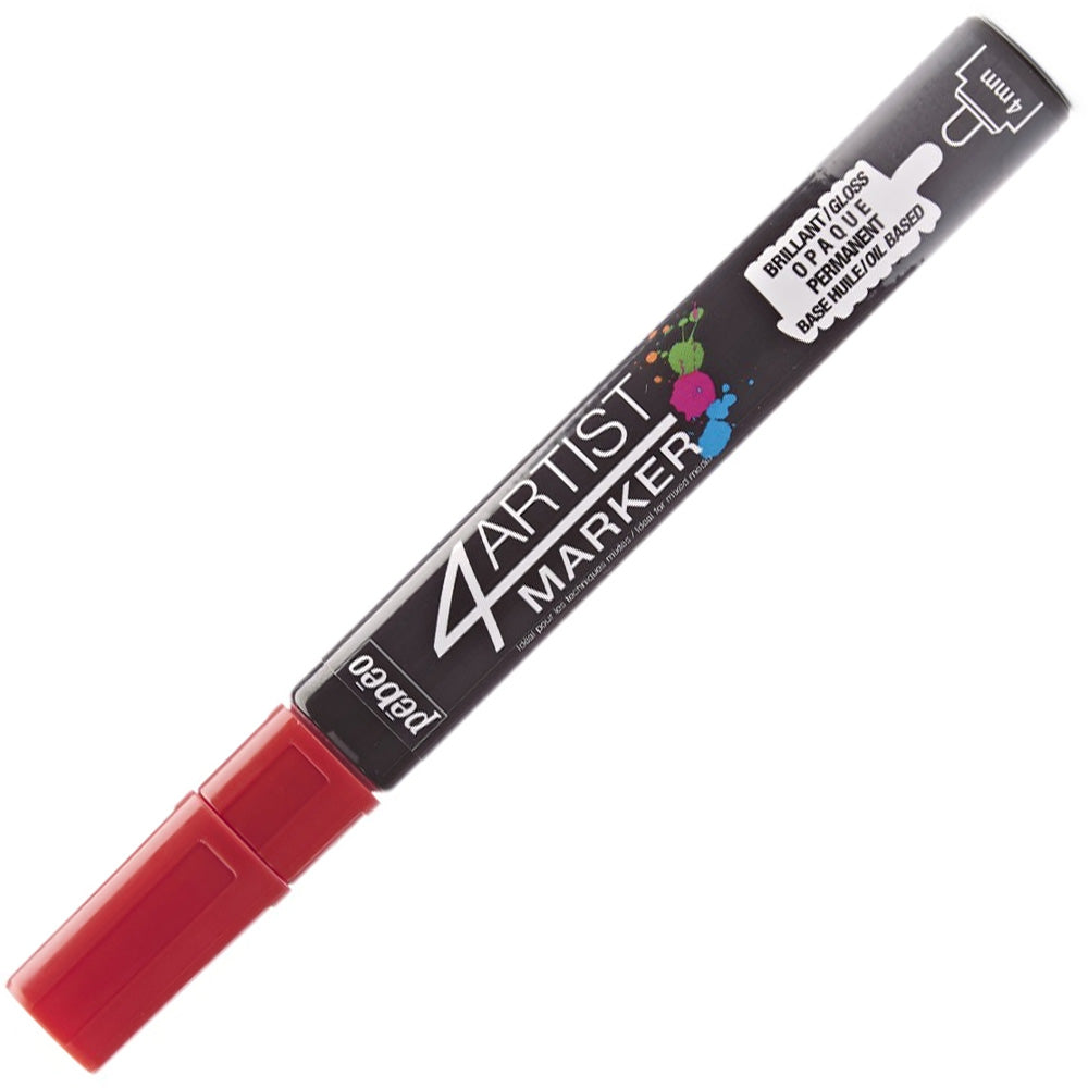 Pebeo 4Artist Oil Marker Yağlı Boya Kalemi 4mm Yuvarlak Uç Red
