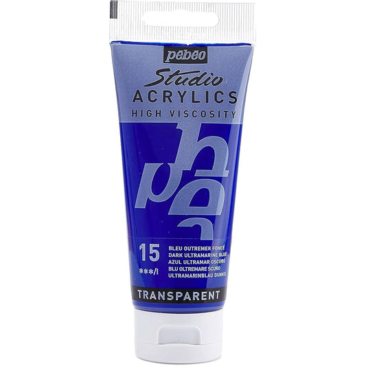 Pebeo Acrylic Studio 100ml Dark Ultramarine Blue 15