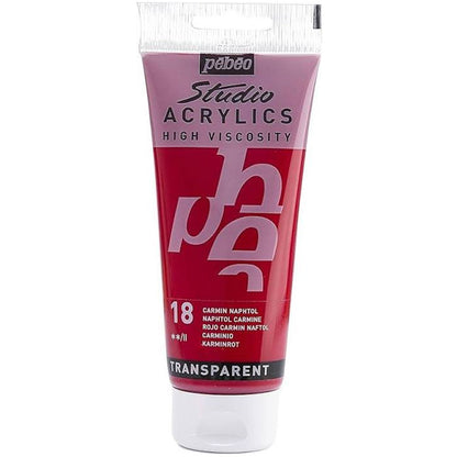 Pebeo Acrylic Studio 100ml Naphtol Carmine 18