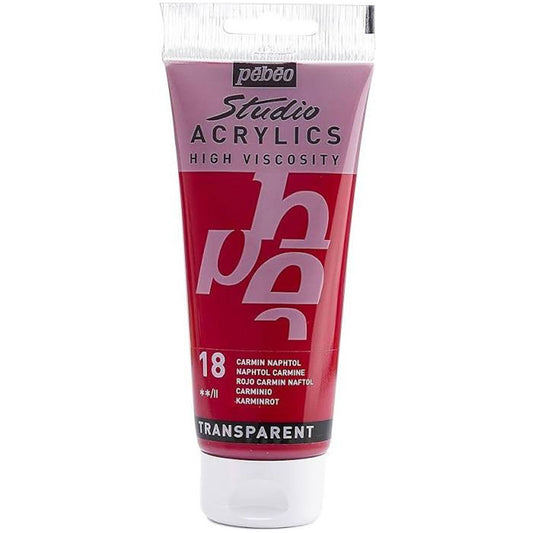 Pebeo Acrylic Studio 100ml Naphtol Carmine 18