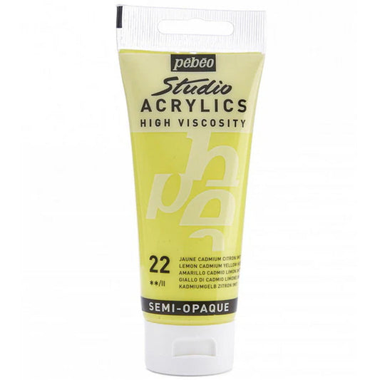 Pebeo Acrylic Studio 100ml Lemon Cadmium Yellow 22