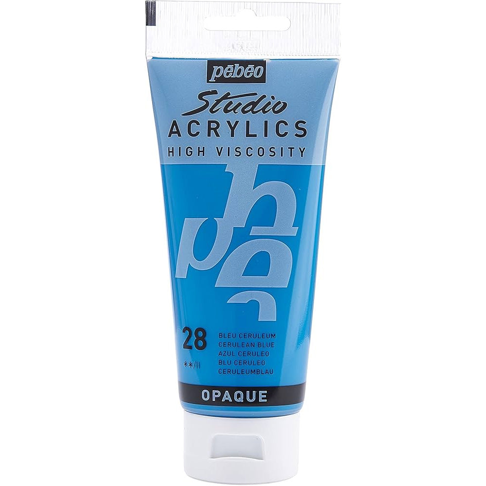 Pebeo Acrylic Studio 100ml Cerulean Blue 28