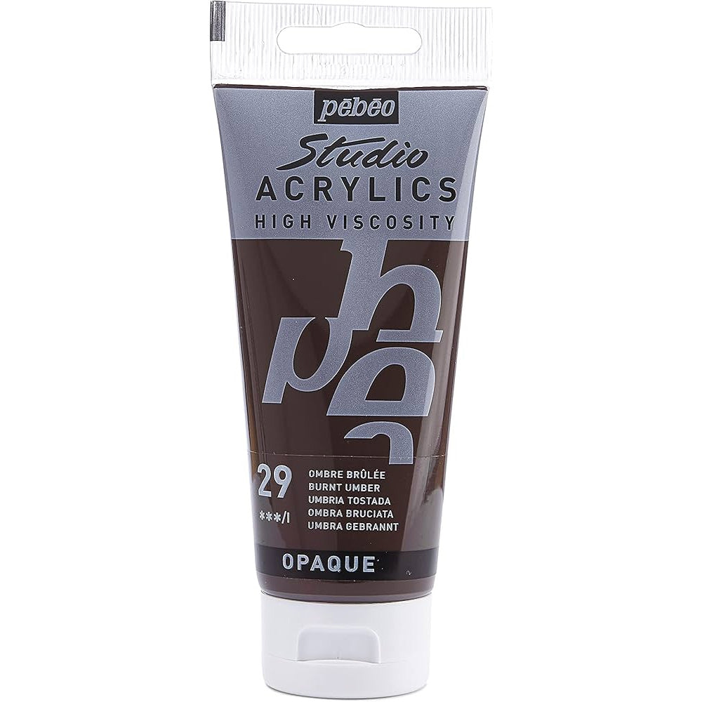 Pebeo Acrylic Studio 100ml Burnt Umber 29