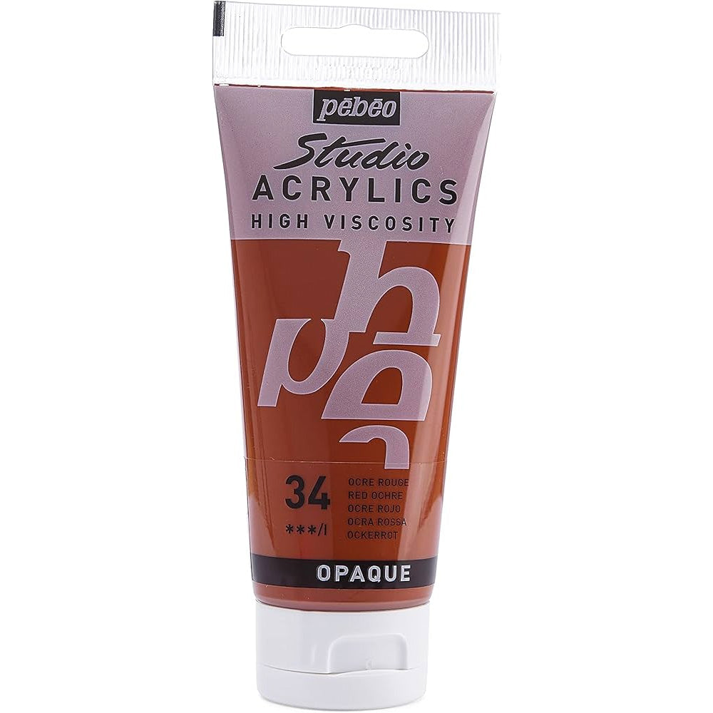 Pebeo Acrylic Studio 100ml Red Ochre 34
