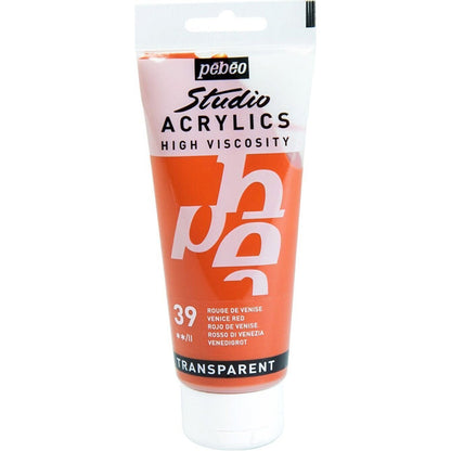 Pebeo Acrylic Studio 100ml Venice Red 39