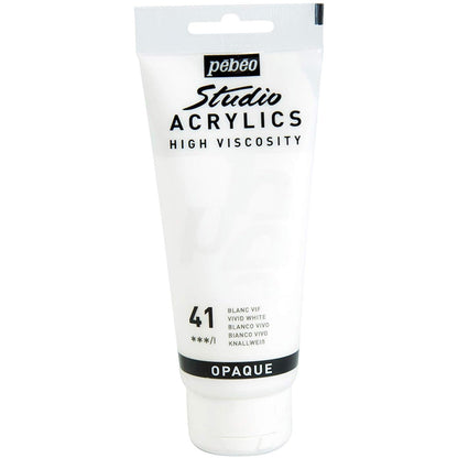 Pebeo Acrylic Studio 100ml Vivid White 41