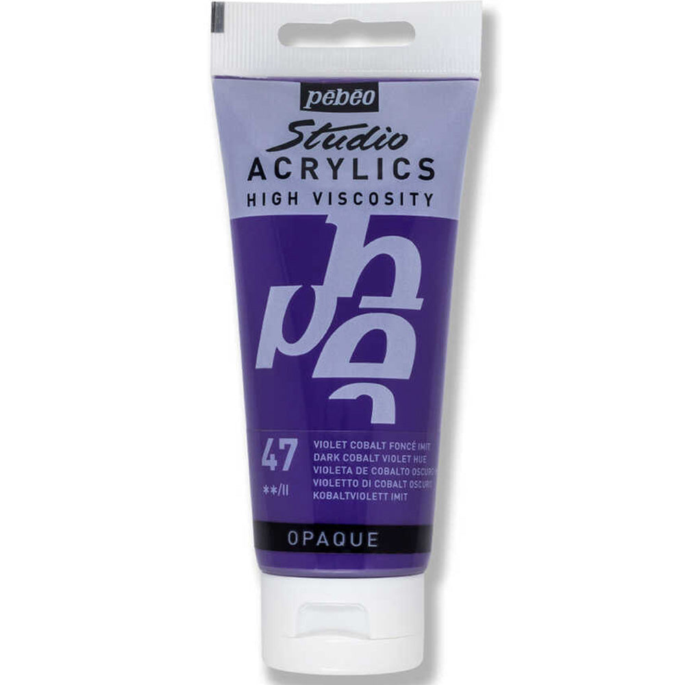 Pebeo Acrylic Studio 100ml Dark Cobalt Violet 47