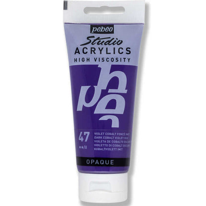 Pebeo Acrylic Studio 100ml Dark Cobalt Violet 47