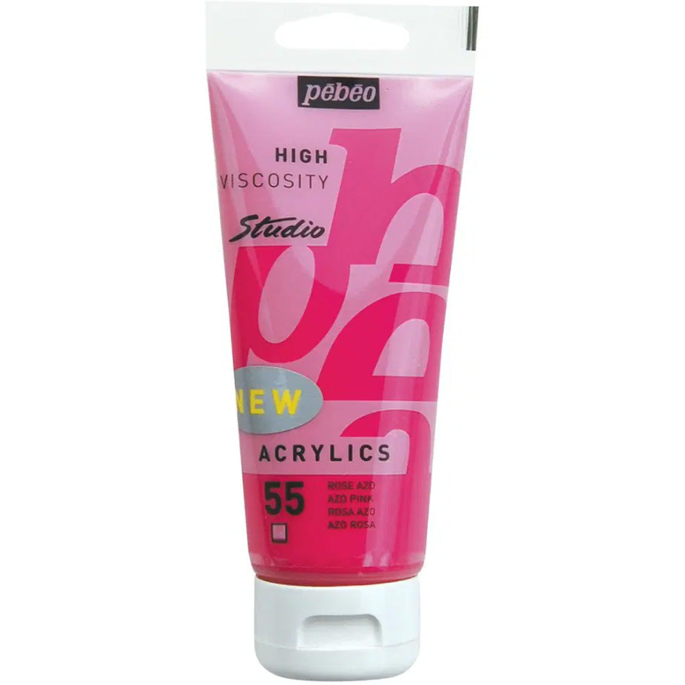 Pebeo Acrylic Studio 100ml Azo Pink 55