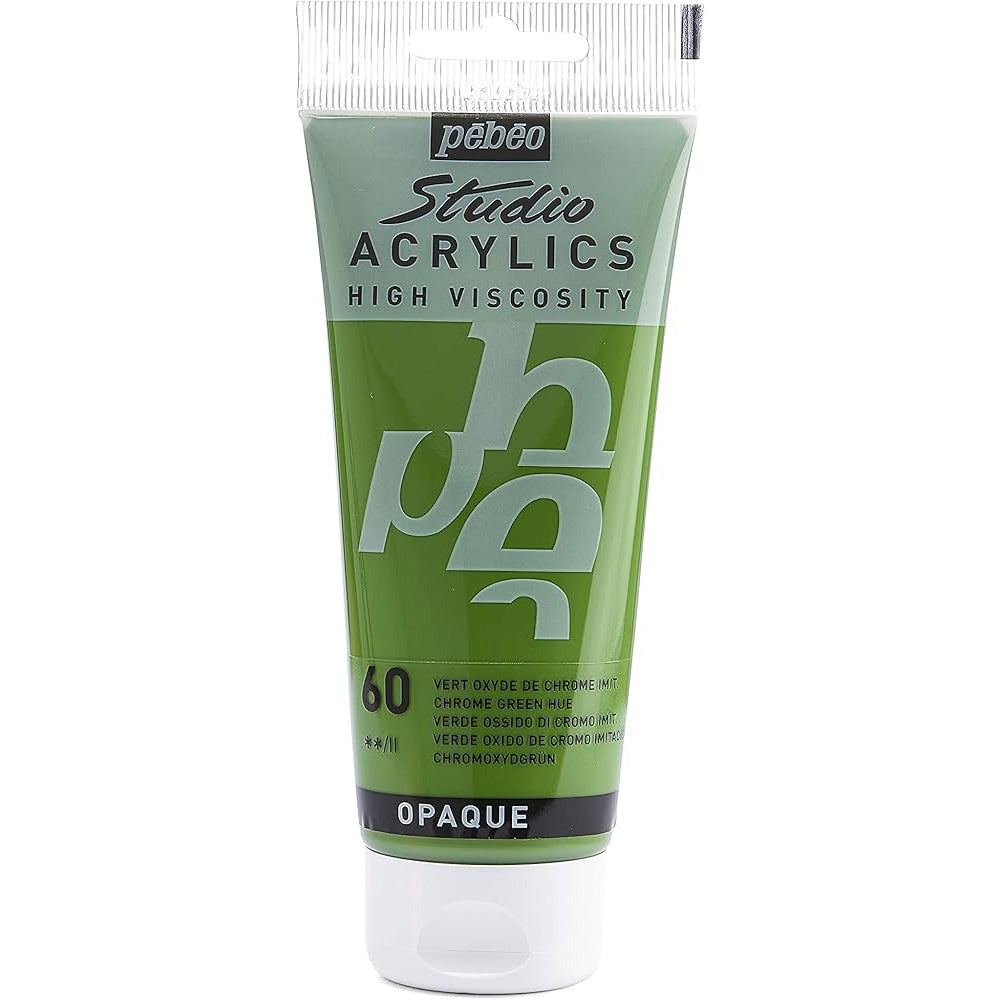 Pebeo Acrylic Studio 100ml Chrome Green 60