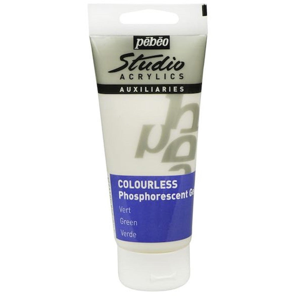 Pebeo Acrylic Studio 100ml Phosphorescent Transparent Green 117