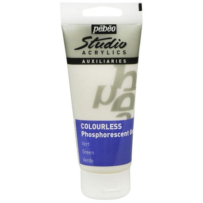 Pebeo Acrylic Studio 100ml Phosphorescent Transparent Green 117