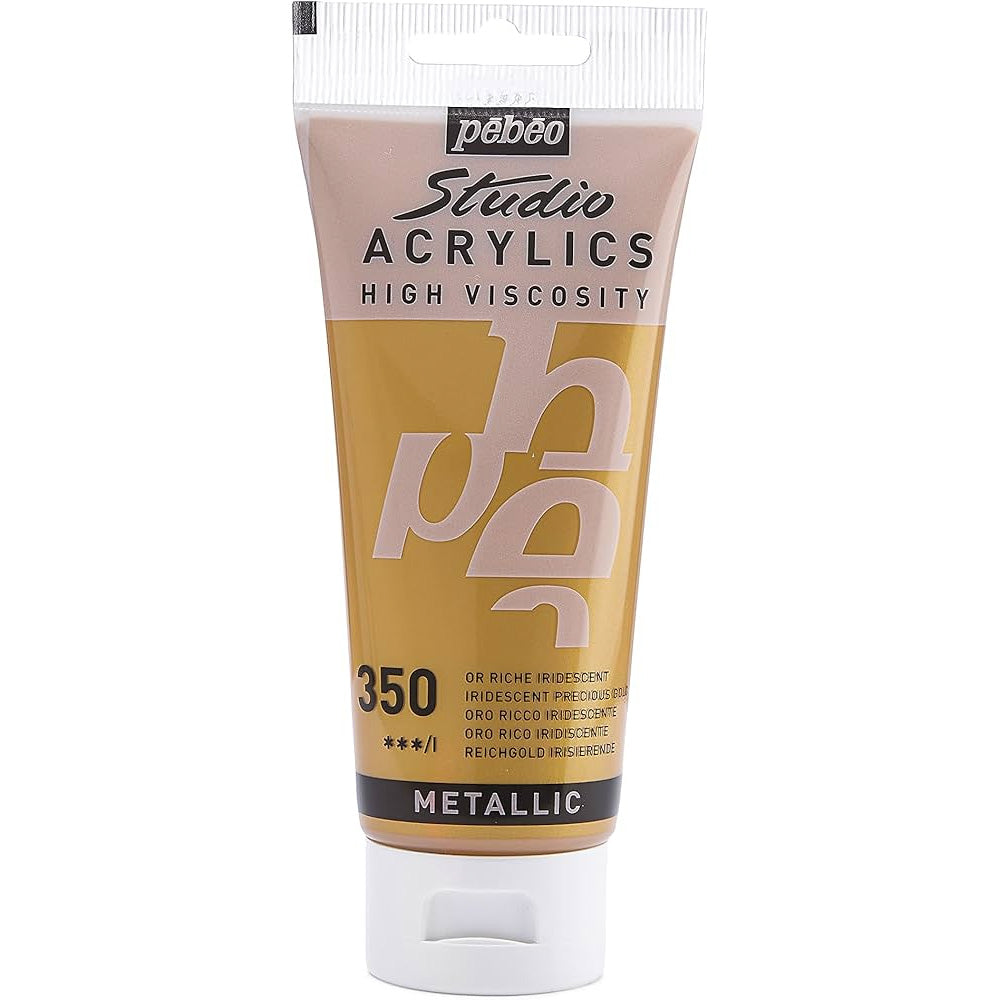 Pebeo Acrylic Studio 100ml Iridescent Precious Gold 350