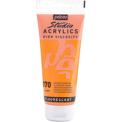 Pebeo Acrylic Studio 100ml Fluorescent Orange  370