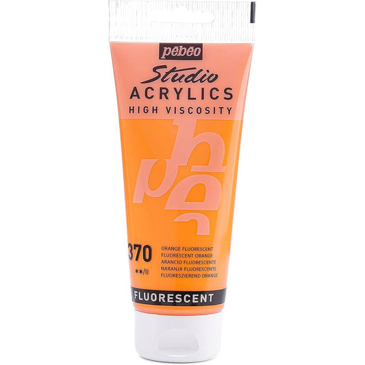 Pebeo Acrylic Studio 100ml Fluorescent Orange  370