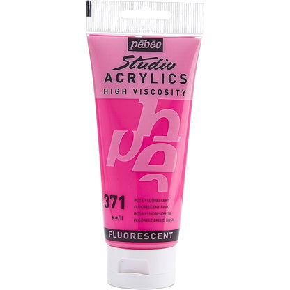 Pebeo Acrylic Studio 100ml Fluorescent Pink 371