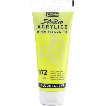 Pebeo Acrylic Studio 100ml Fluorescent Yellow 372