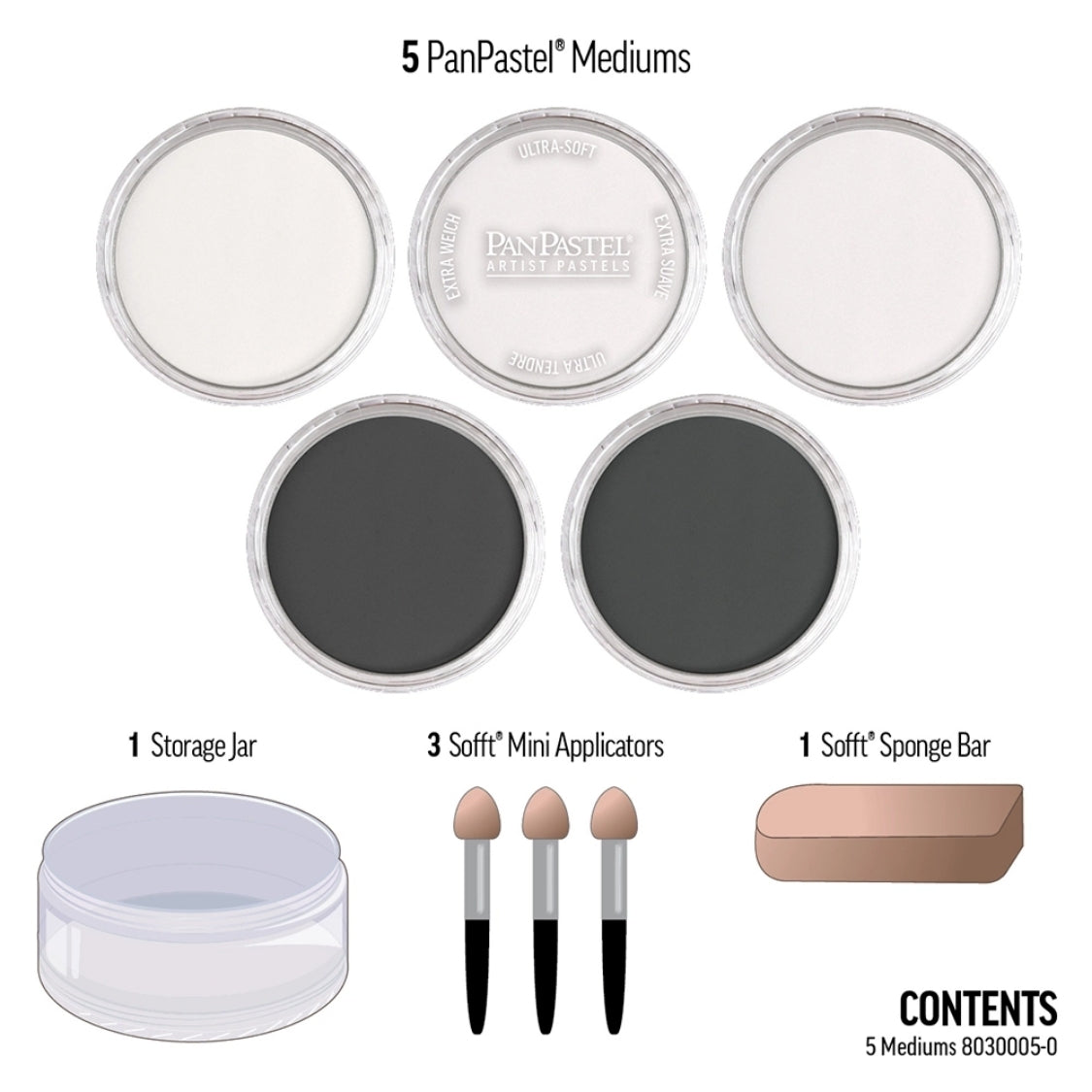 PanPastel Ultra Soft Artist Pastel Medium Set 5'li