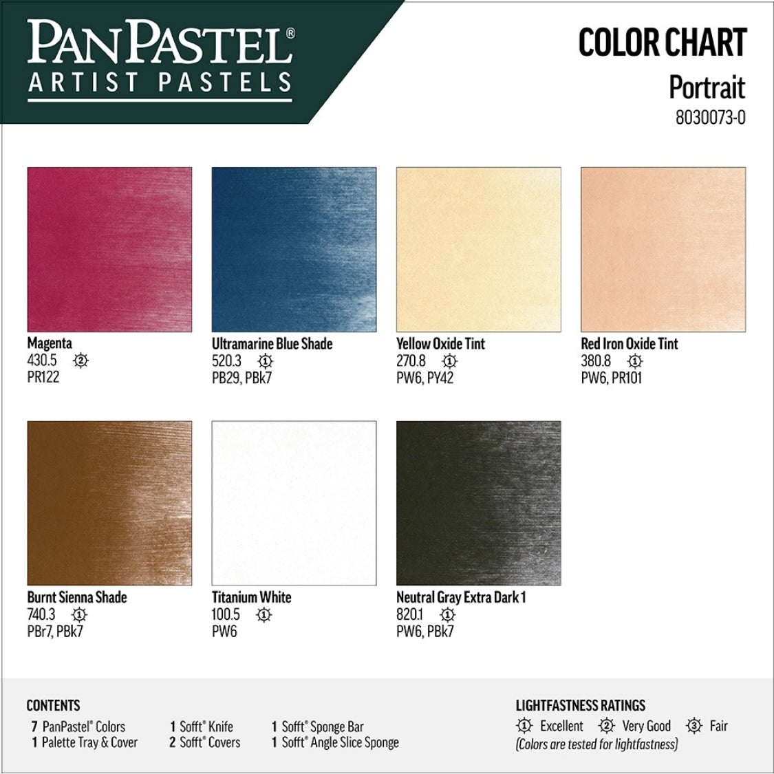 PanPastel Ultra Soft Artist Pastel Portrait Set 7'li